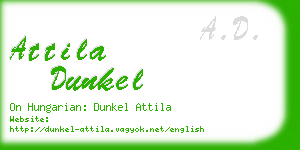 attila dunkel business card